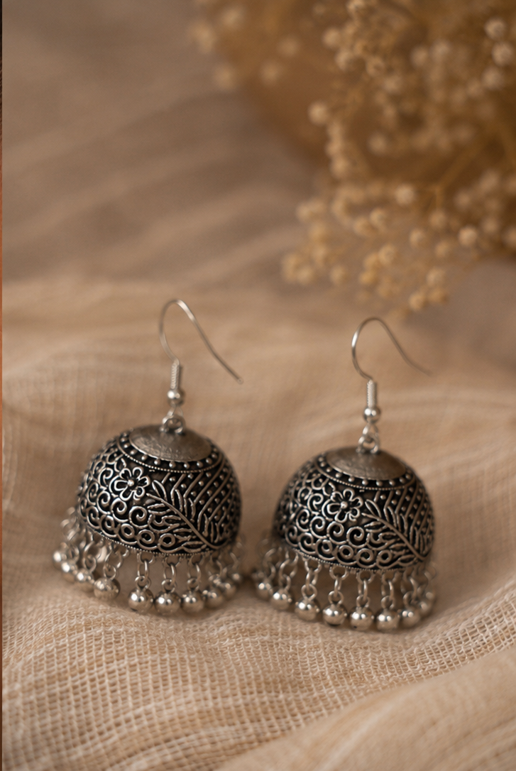 Oxidize antique jhumka