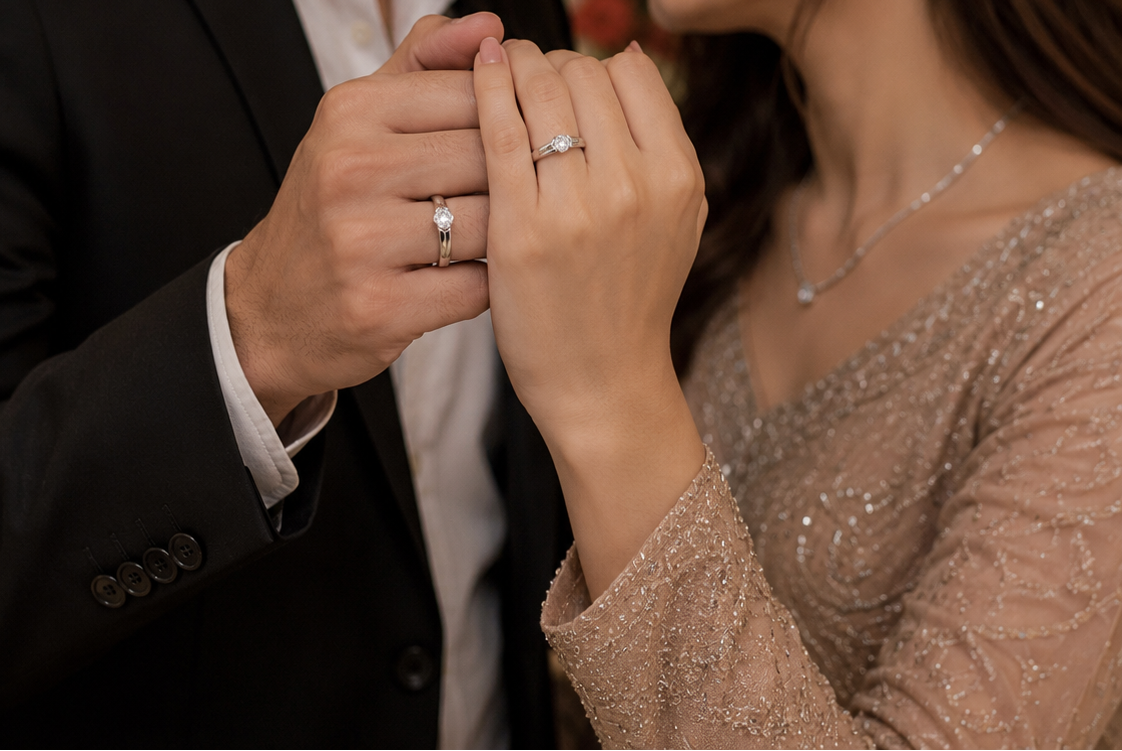 The Solitaire Bond | Premium Matching Promise Rings