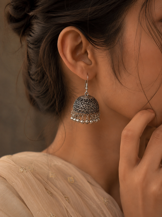 Oxidize antique jhumka