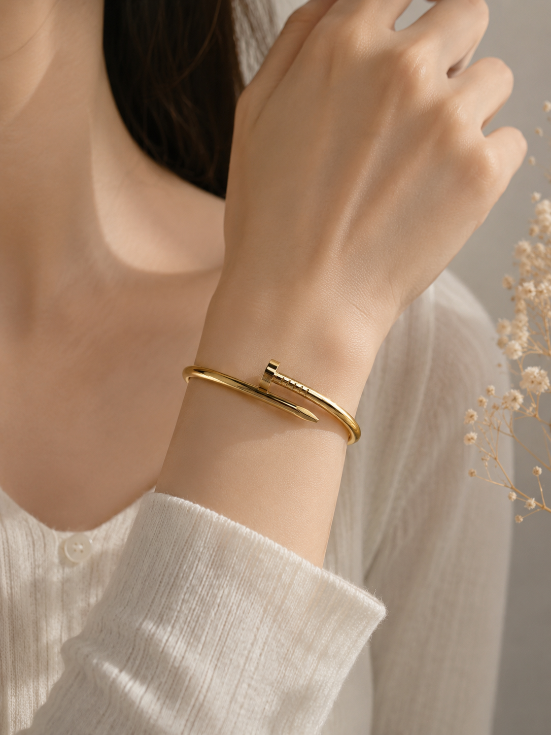 Iconic Golden Nail Bangle