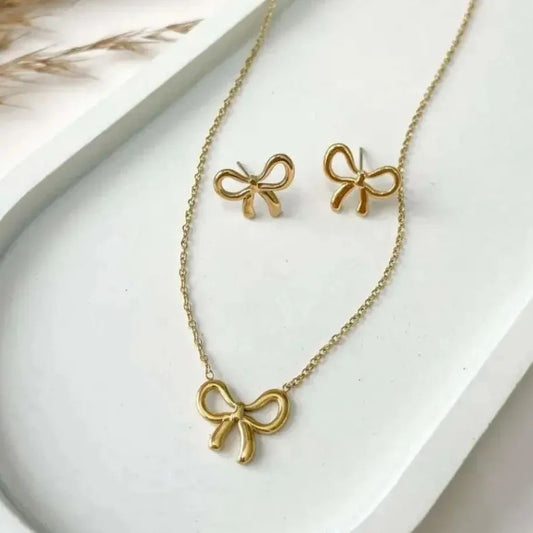 Bow Knot Pendant with studs