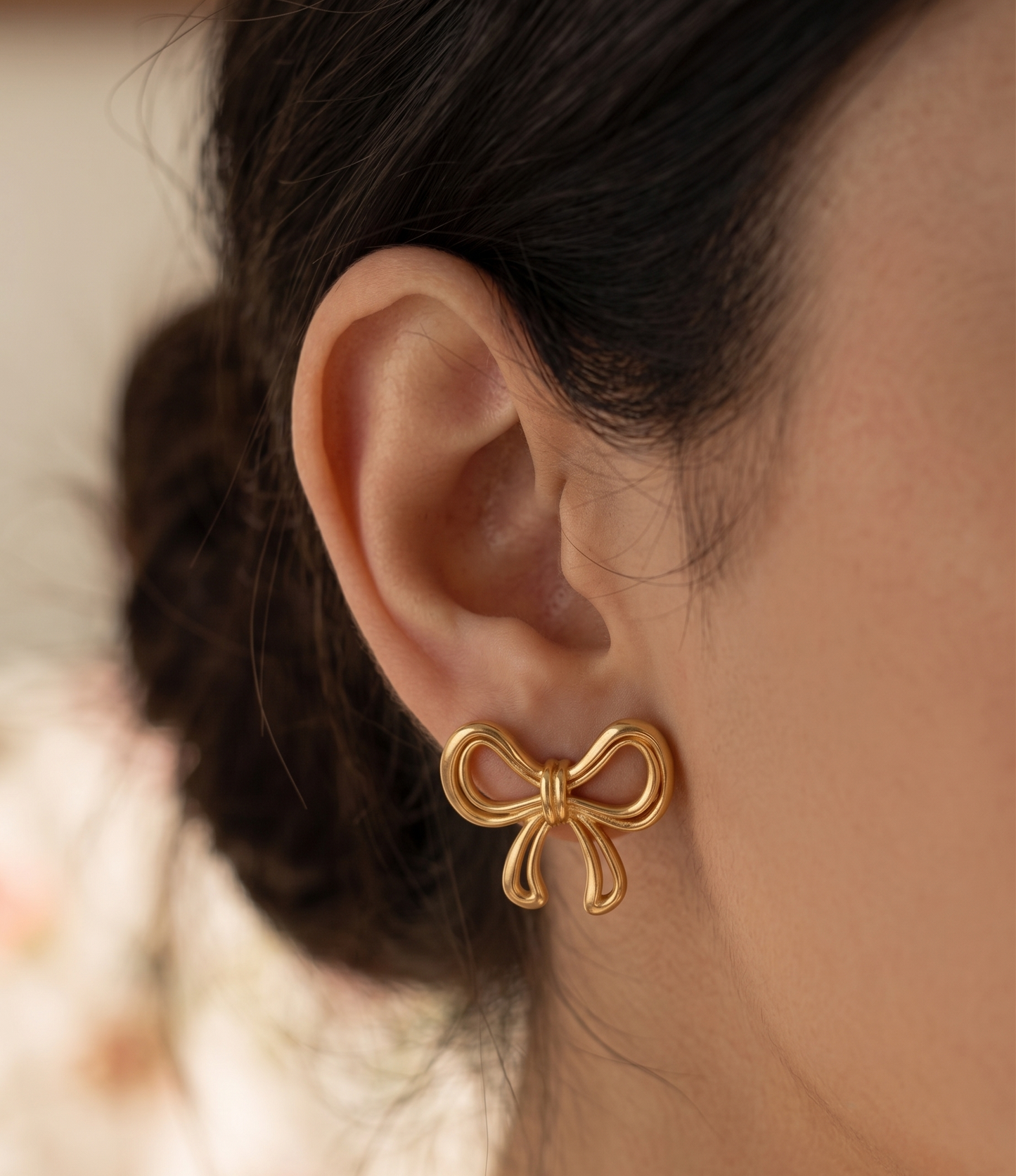 Ribbon Bow Studs