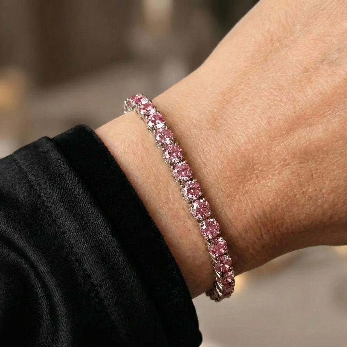 Blush Rose Tennis Bracelet