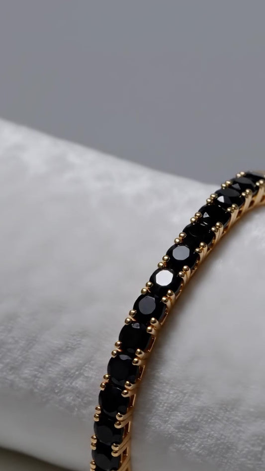 Midnight Crystal Tennis Bracelet